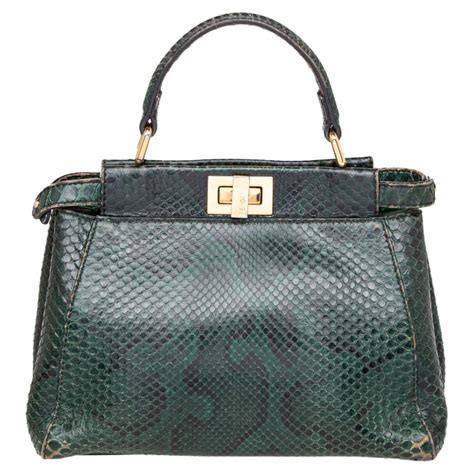 fendi green python bag|black python bag.